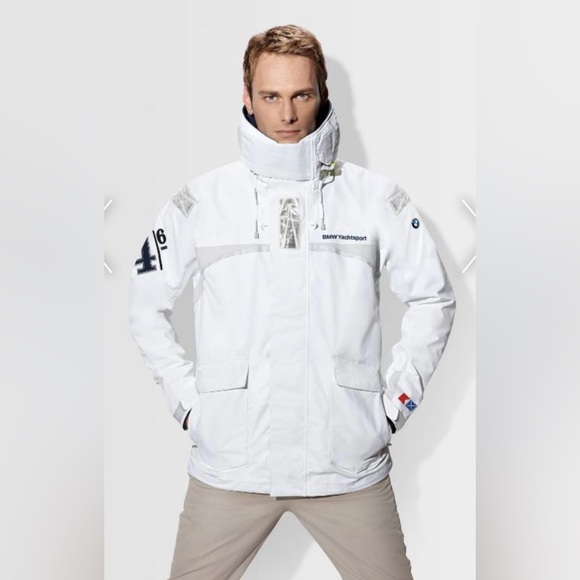 Henri Lloyd Other - HENRI LLOYD For BMW YachtSport Ventura Tp2 Sailing Jacket Coat White Blue Hooded